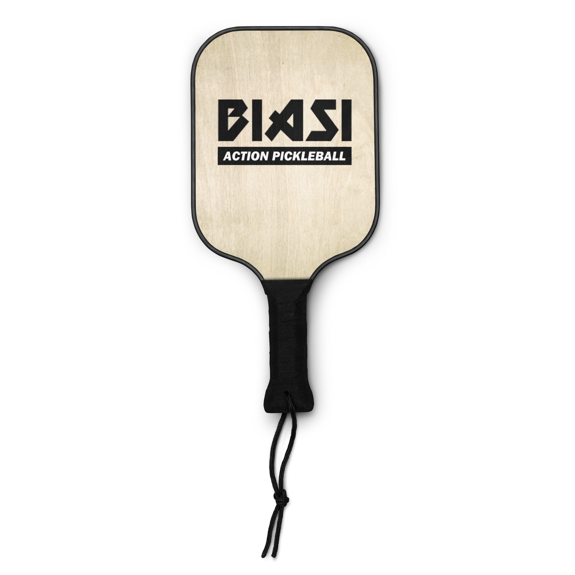 Biasi Action Pickleball Paddles — branded wooden paddle set